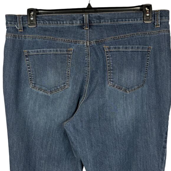 Gloria Vanderbilt SZ 18W Amanda Jeans Stretch Zip-Fly Pocket Hi-Rise Medium Wash - Picture 5 of 9